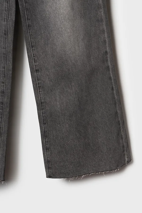 Брюки текстильные джинсовые для девочек PLAYTODAY, черный - фото 2