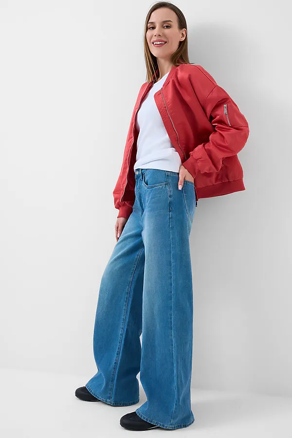 Брюки текстильные джинсовые для женщин PLAYTODAY, черный - фото 2