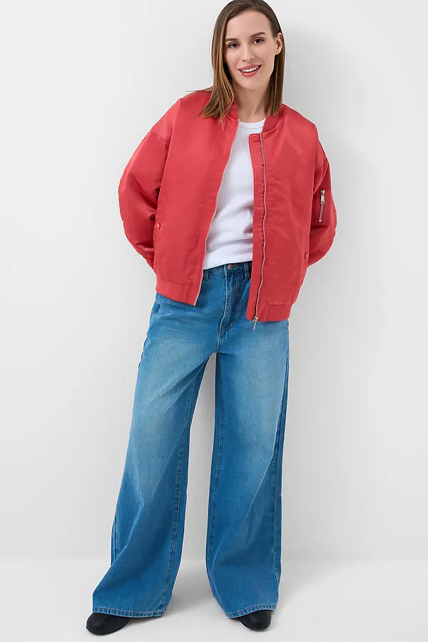 Брюки текстильные джинсовые для женщин PLAYTODAY, черный - фото 2