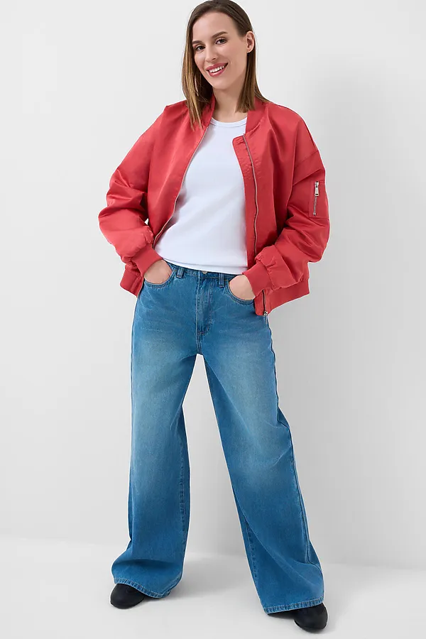 Брюки текстильные джинсовые для женщин PLAYTODAY, черный - фото 2