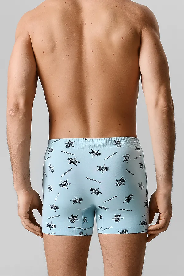 Трусы мужские MARK FORMELLE, доберманы на серо -бирюзовом - фото 2