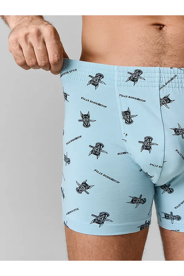 Трусы мужские MARK FORMELLE, доберманы на серо -бирюзовом - фото 2