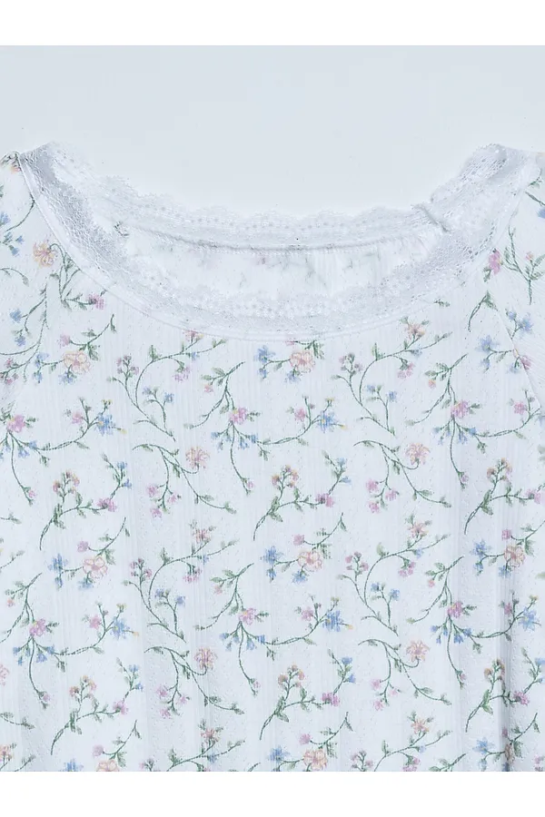 Комплект женский (джемпер, шорты) MARK FORMELLE, цветочки на белом - фото 2