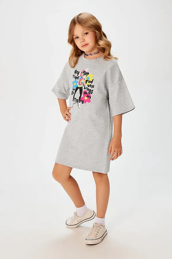Платье ACOOLA, серый меланж - фото 2