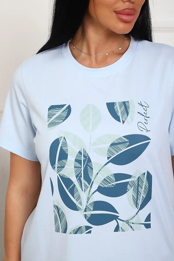 Костюм с бриджами 1102 НАТАЛИ, голубой - фото 2