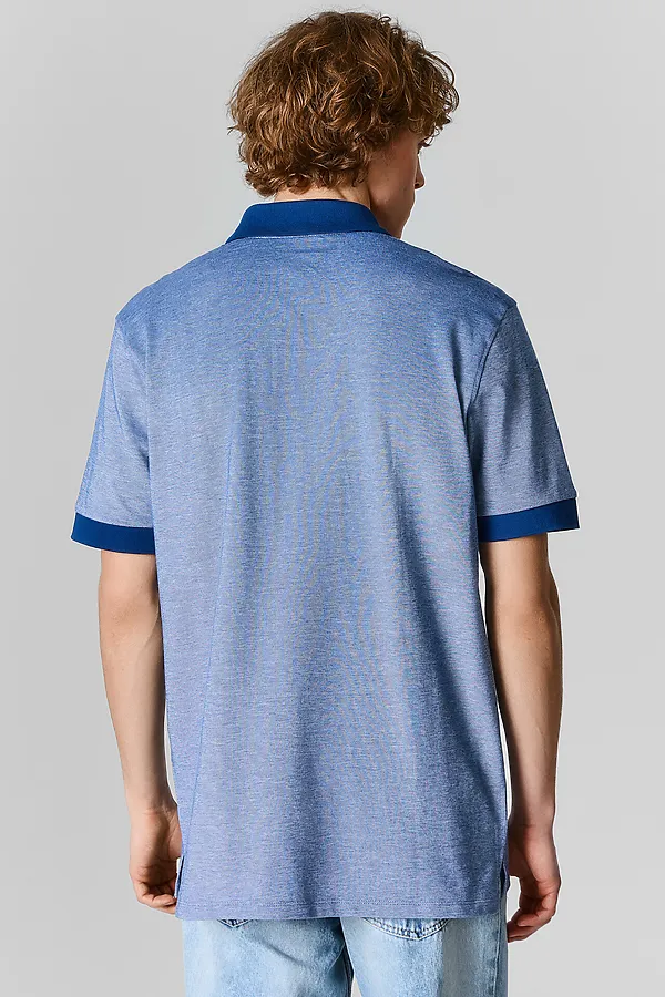 Поло мужское MARK FORMELLE, двухцветный голубой - фото 2