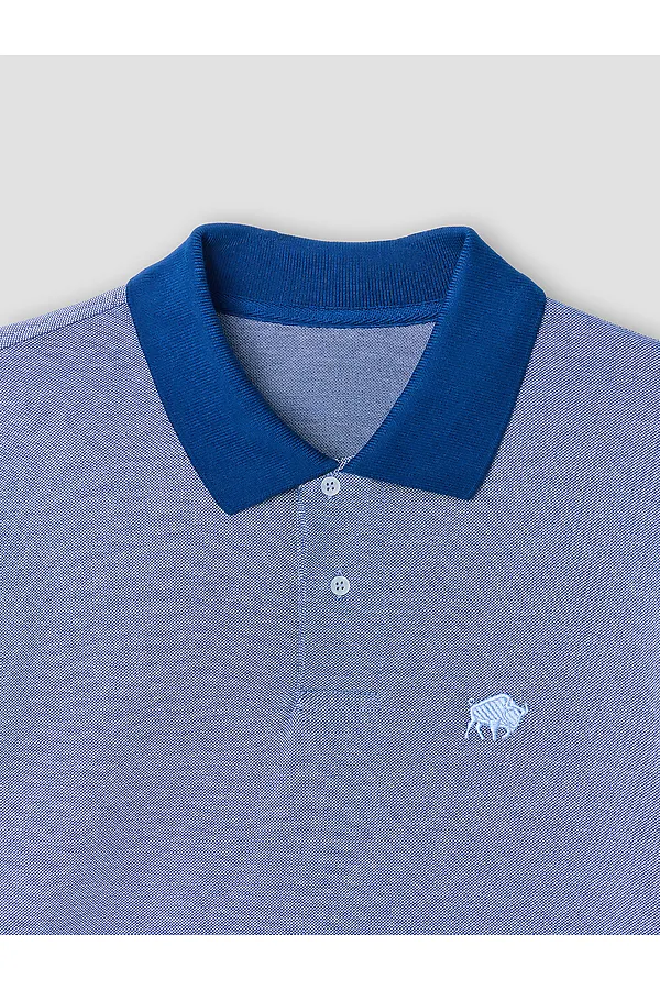 Поло мужское MARK FORMELLE, двухцветный голубой - фото 2