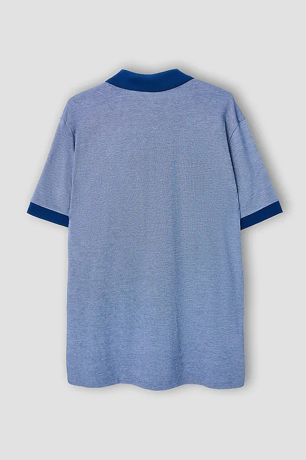 Поло мужское MARK FORMELLE, двухцветный голубой - фото 2