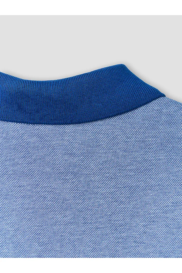 Поло мужское MARK FORMELLE, двухцветный голубой - фото 2