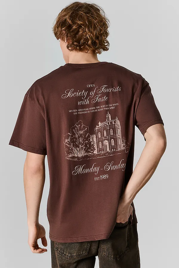 Футболка мужская MARK FORMELLE, кофейное зерно +печать - фото 2