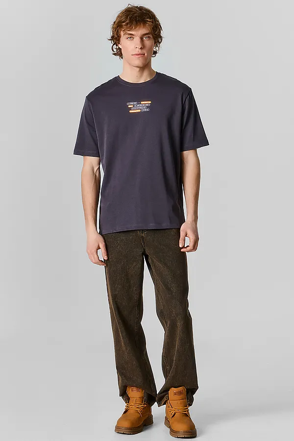 Футболка мужская MARK FORMELLE, обсидиан +печать - фото 2