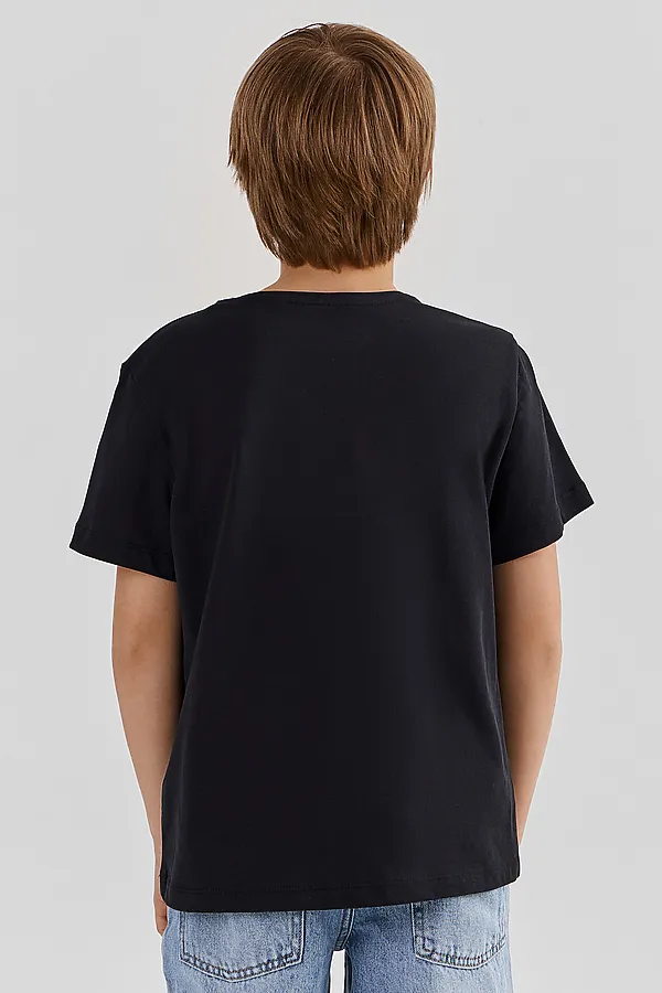 Футболка для мальчиков MARK FORMELLE, черный +печать7 - фото 2