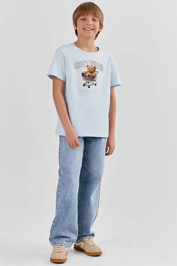 Футболка для мальчиков MARK FORMELLE, кристалл +печать - фото 2