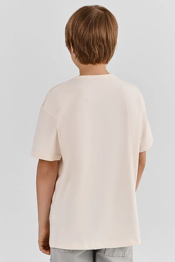 Футболка для мальчиков MARK FORMELLE, молочный +печать3 - фото 2