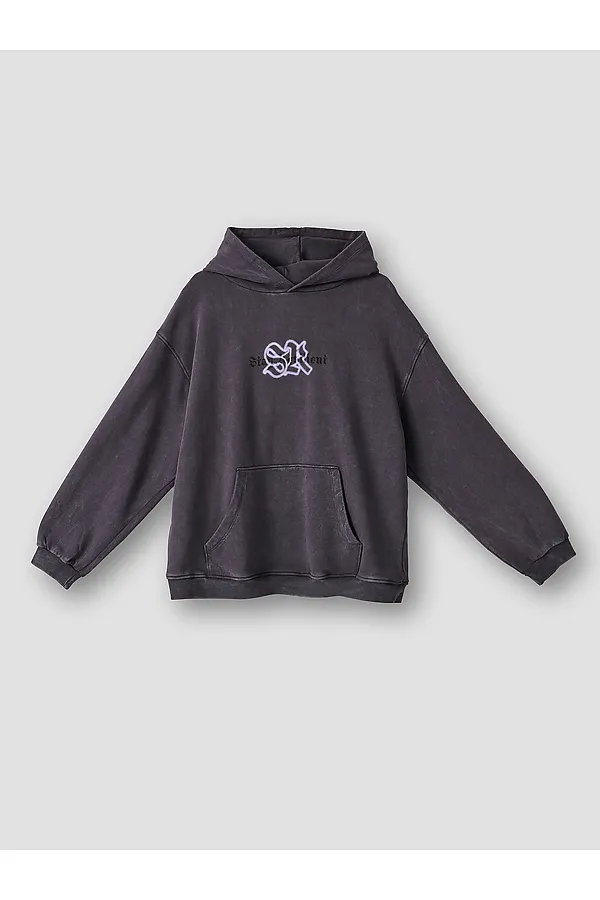 Худи для мальчиков MARK FORMELLE, acid wash графит +печать - фото 2