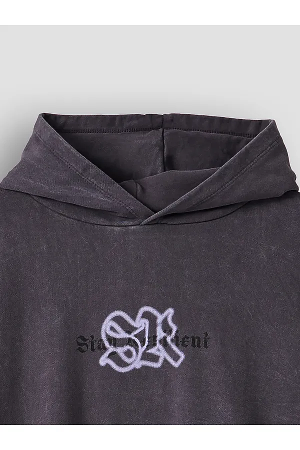 Худи для мальчиков MARK FORMELLE, acid wash графит +печать - фото 2