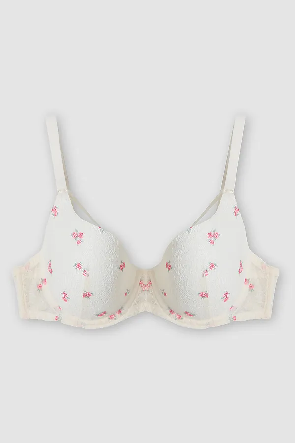 Бюстгальтер женский MARK FORMELLE, розочки на молочном - фото 2