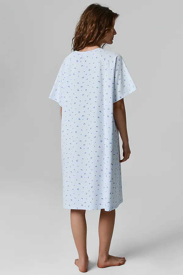Сорочка ночная женская MARK FORMELLE, букетики на голубом - фото 2