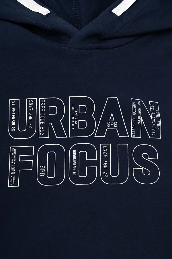 Джемпер трикотажный для мальчиков (футболка) PLAYTODAY, тёмно-синий - фото 2