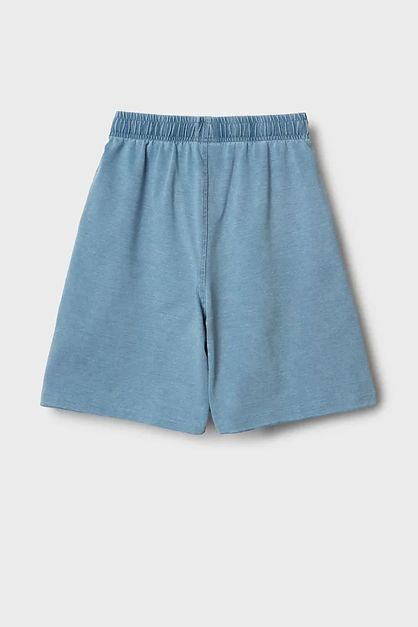 Шорты трикотажные для девочек PLAYTODAY, синий - фото 2
