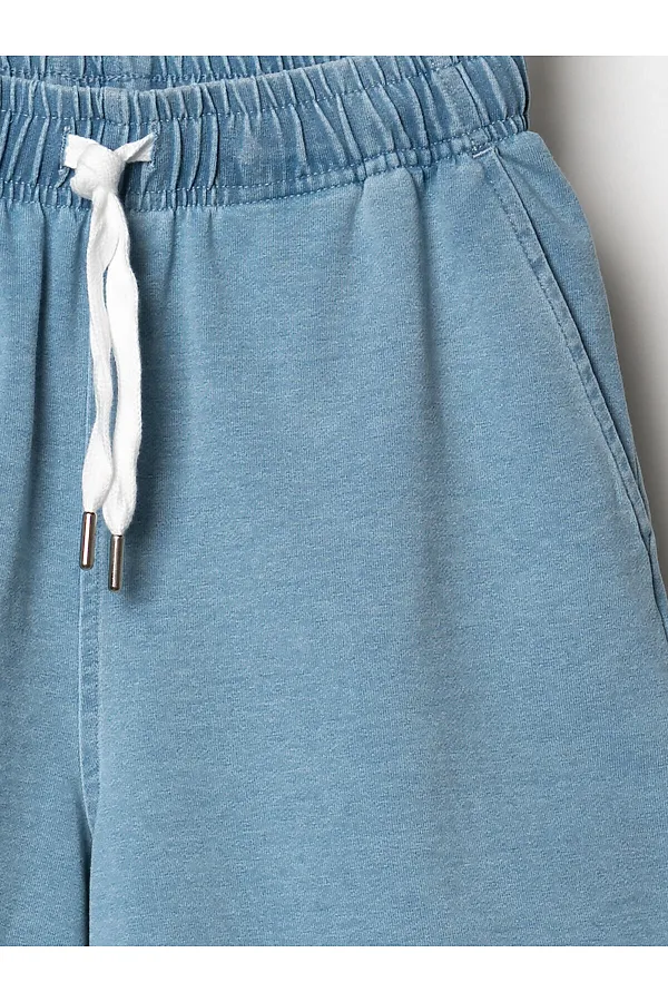 Шорты трикотажные для девочек PLAYTODAY, синий - фото 2