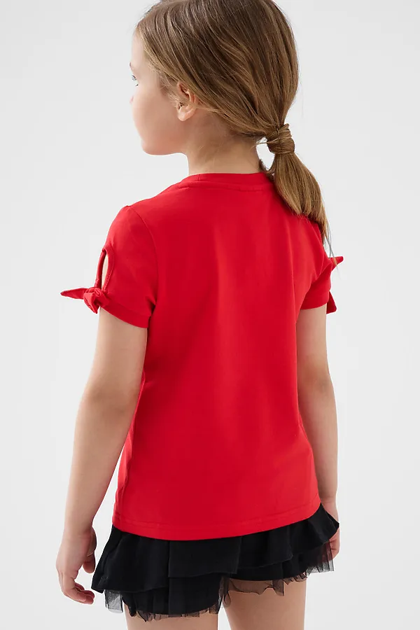 Джемпер трикотажный для девочек (футболка) PLAYTODAY, красный - фото 2