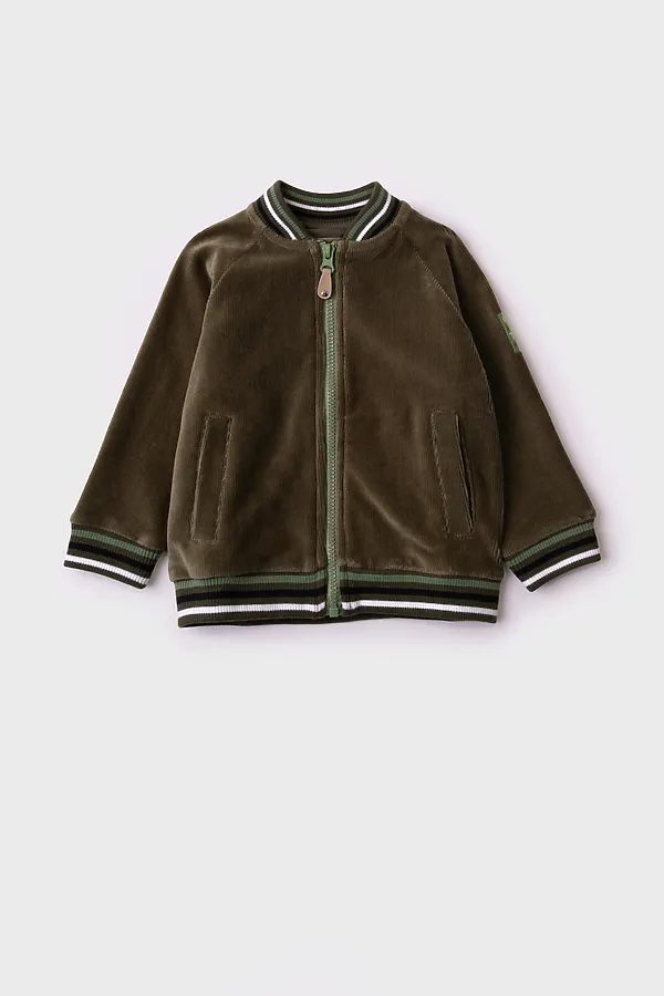 Толстовка детская трикотажная для мальчиков PLAYTODAY, темно-зеленый - фото 2