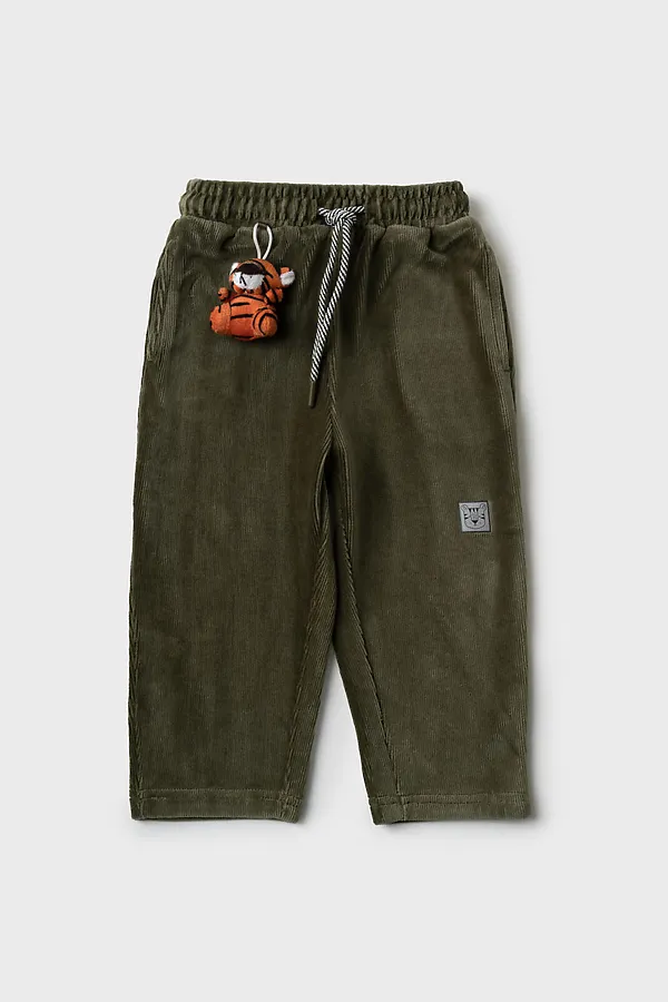 Брюки детские трикотажные для мальчиков PLAYTODAY, темно-зеленый - фото 2