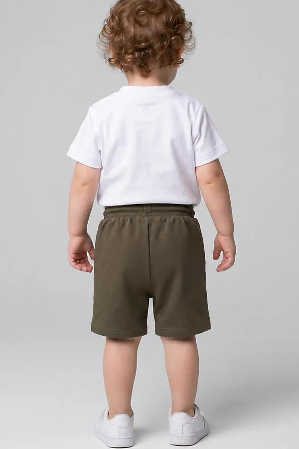 Шорты детские трикотажные для мальчиков, 2 шт в комплекте PLAYTODAY, оранжевый,темно-зеленый - фото 2