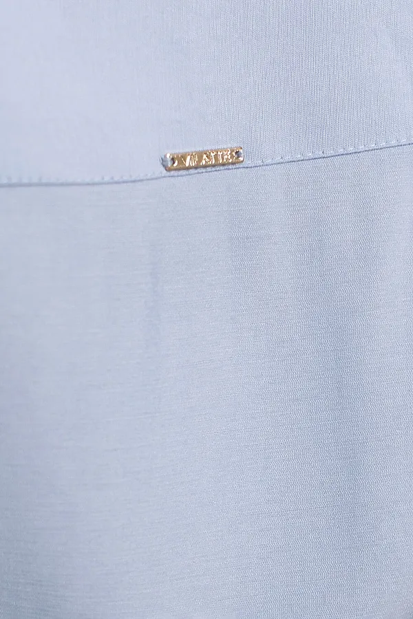 Платье-рубашка с кулиской на талии из плотного лиоцелла VILATTE, голубой - фото 2