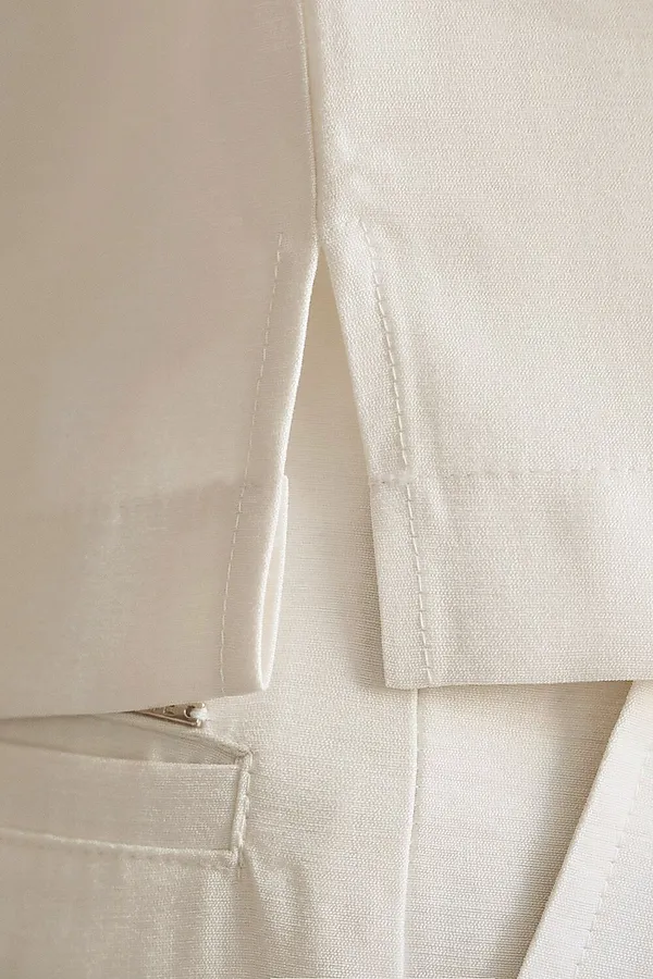 Топ c вырезом лодочка из плотного лиоцелла VILATTE, натуральный белый - фото 2