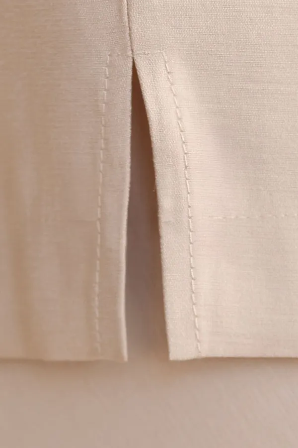 Топ c вырезом лодочка из плотного лиоцелла VILATTE, овсяный - фото 2