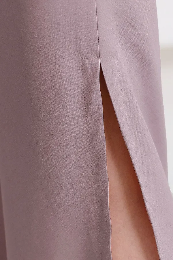 Юбка миди с разрезом скроенная по косой из плотного лиоцелла VILATTE, зефирно-розовый - фото 2