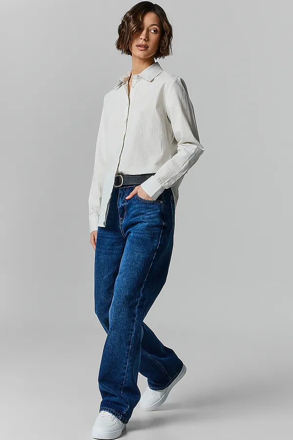 Рубашка женская MARK FORMELLE, полоска на морозной мяте - фото 2