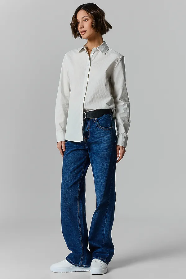 Рубашка женская MARK FORMELLE, полоска на морозной мяте - фото 2