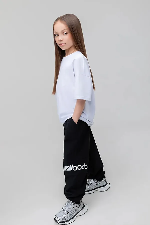 Брюки BODO, черный (белый) - фото 2