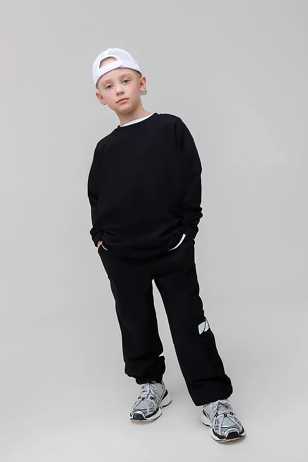 Брюки BODO, черный (белый) - фото 2