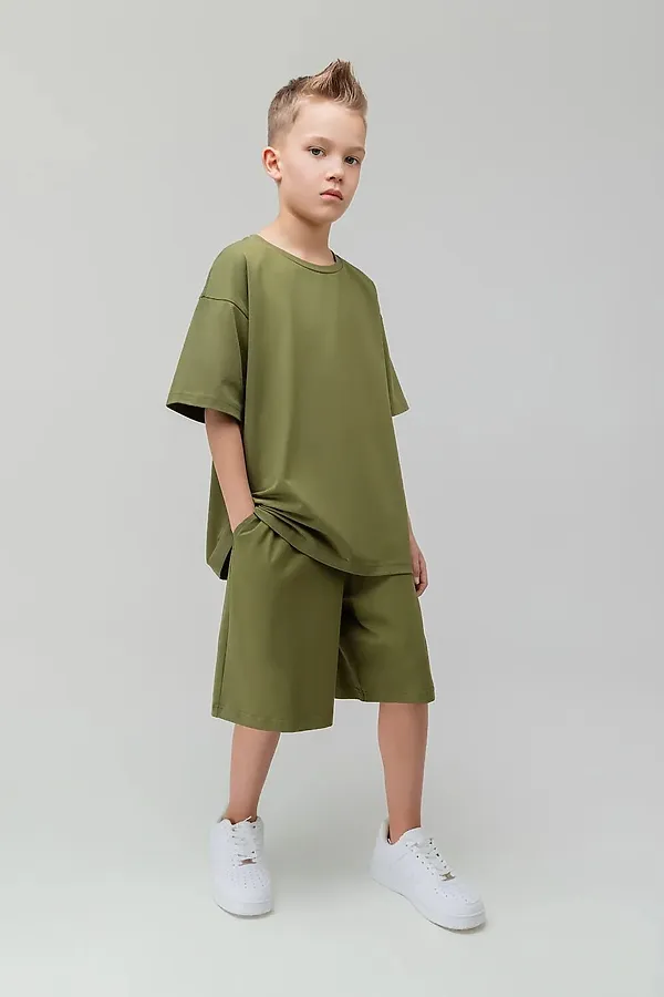 Костюм (Футболка+Шорты) BODO, хаки - фото 2