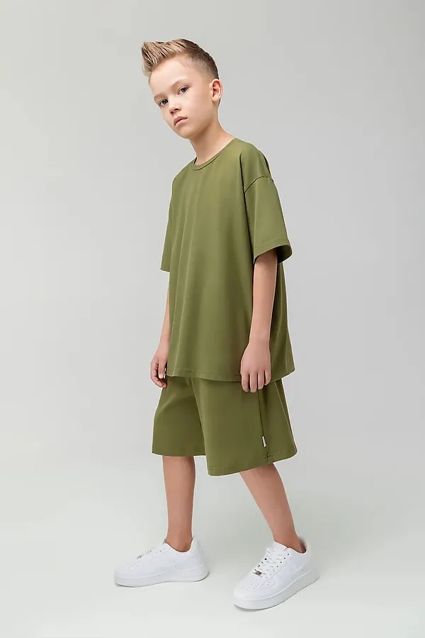 Костюм (Футболка+Шорты) BODO, хаки - фото 2