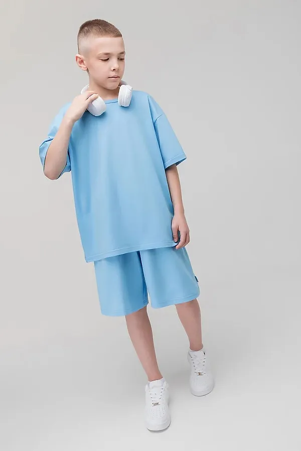 Костюм (Футболка+Шорты) BODO, голубой - фото 2