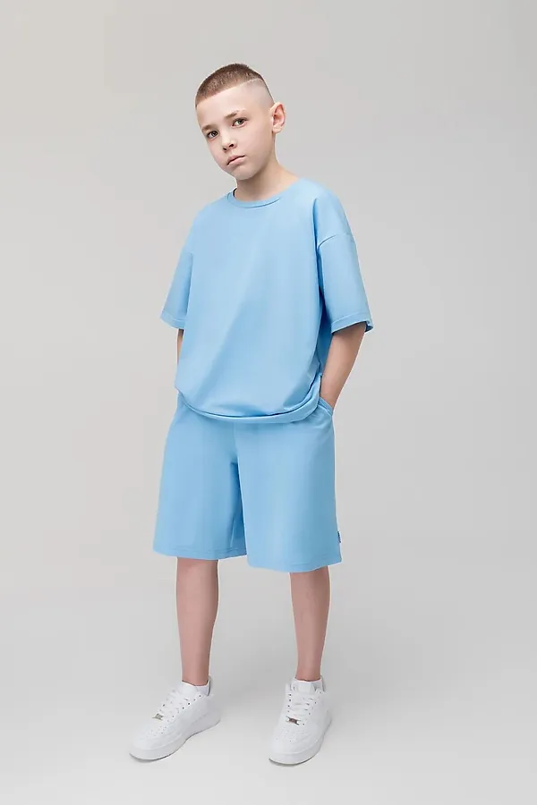 Костюм (Футболка+Шорты) BODO, голубой - фото 2