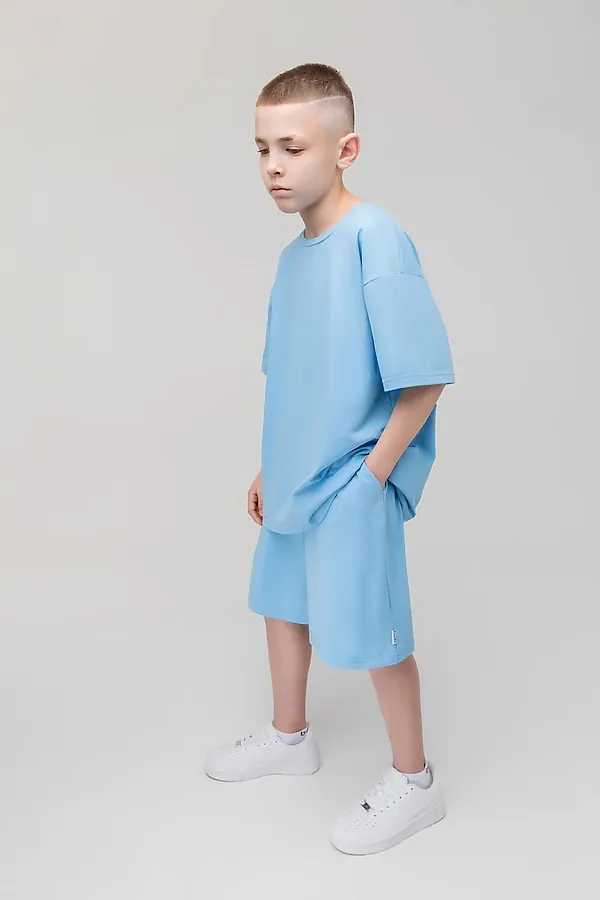 Костюм (Футболка+Шорты) BODO, голубой - фото 2