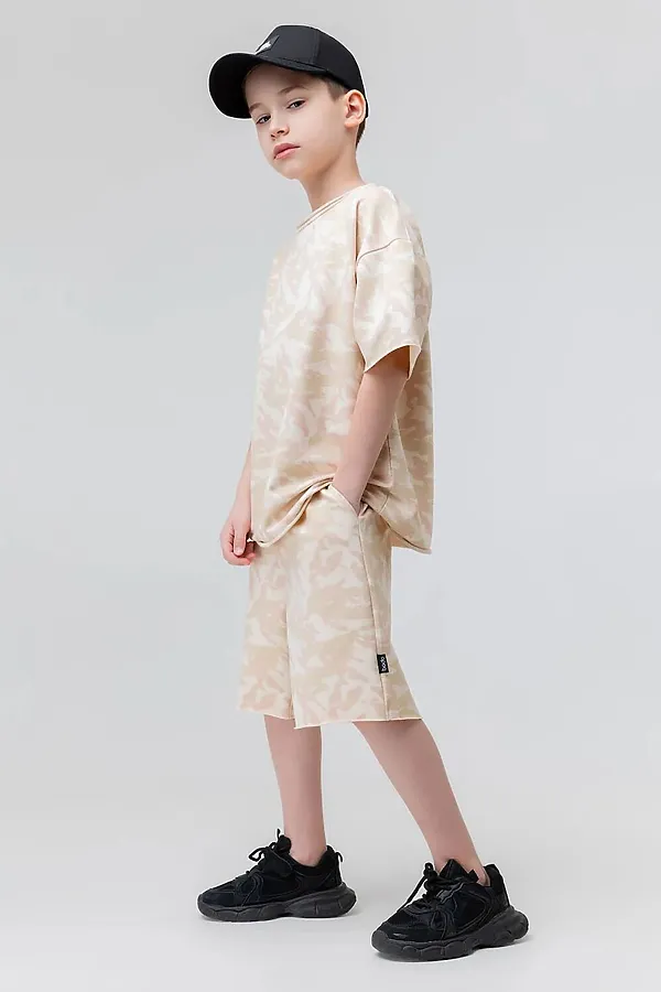 Костюм (Футболка+Шорты) BODO, бежевый камуфляж - фото 2