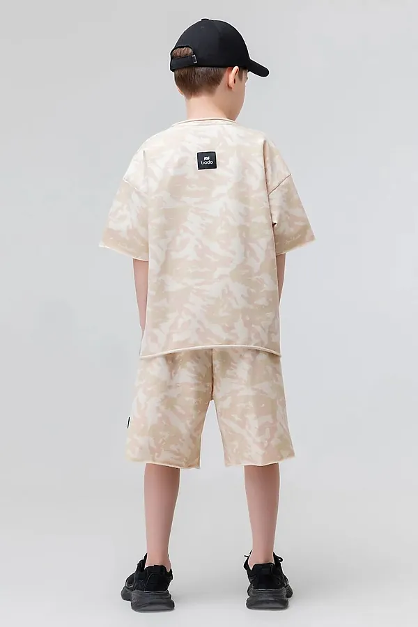 Костюм (Футболка+Шорты) BODO, бежевый камуфляж - фото 2