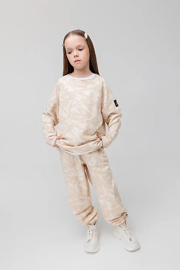 Костюм (Свитшот+Брюки) BODO, бежевый камуфляж - фото 2