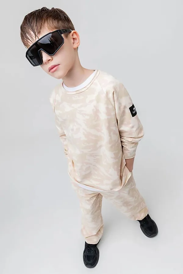 Костюм (Свитшот+Брюки) BODO, бежевый камуфляж - фото 2