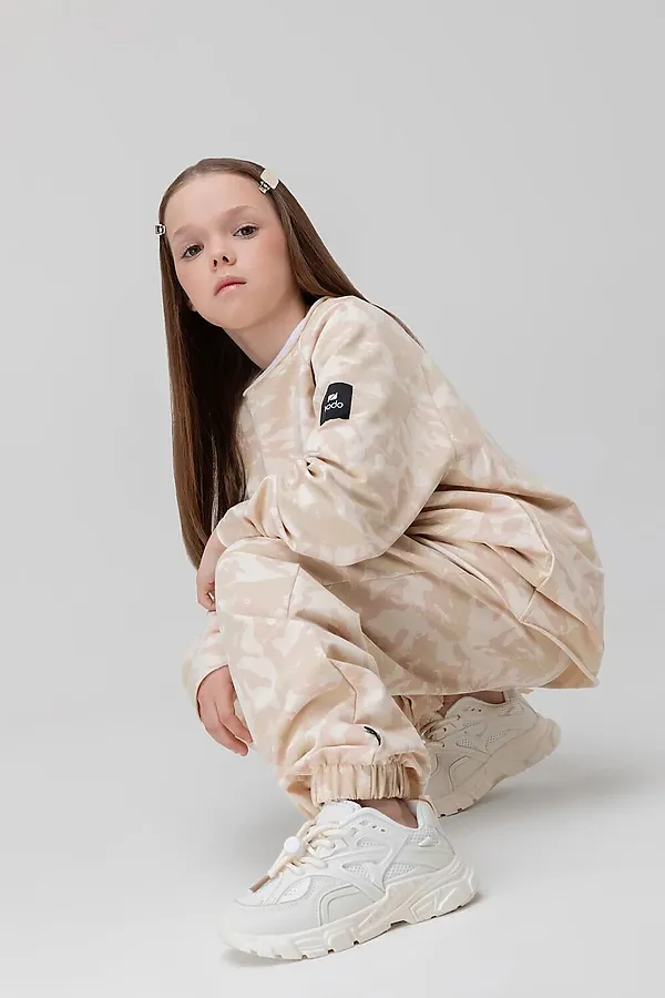 Костюм (Свитшот+Брюки) BODO, бежевый камуфляж - фото 2