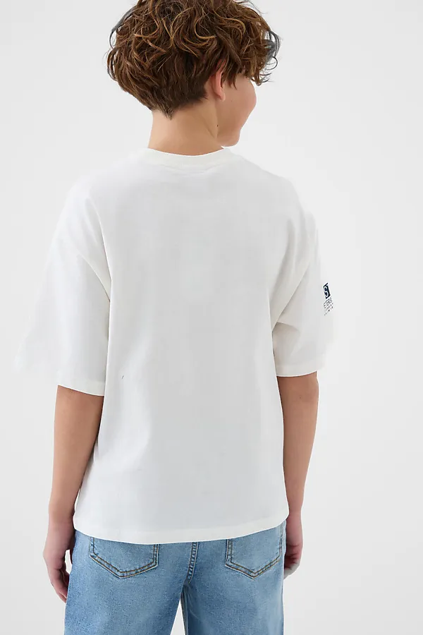 Фуфайка трикотажная для мальчиков (футболка) PLAYTODAY, белый - фото 2