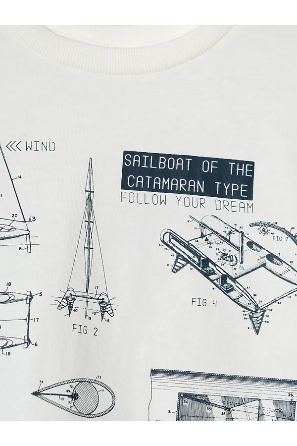 Фуфайка трикотажная для мальчиков (футболка) PLAYTODAY, белый - фото 2