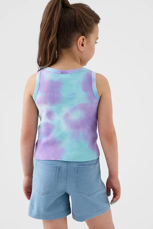 Шорты трикотажные для девочек PLAYTODAY, синий - фото 2